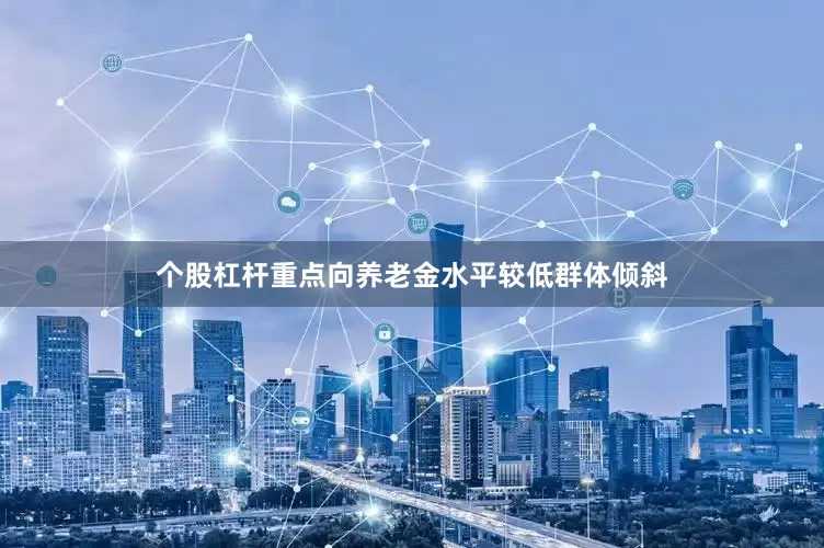 个股杠杆重点向养老金水平较低群体倾斜