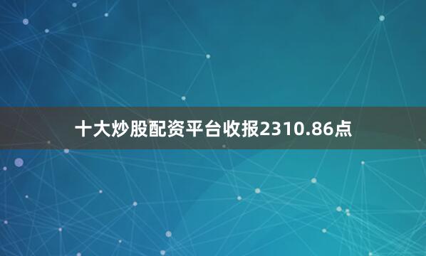 十大炒股配资平台收报2310.86点